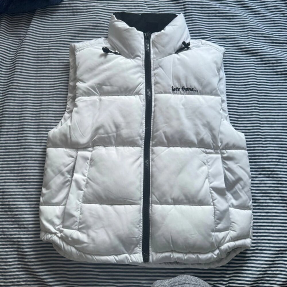 white gilet